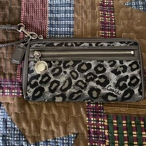 Coach ocelot cheetah print wallet